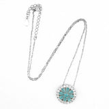 925 Silver Zircon Pendant CZ Choker Necklace for Women