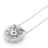 925 Silver Zircon Pendant CZ Choker Necklace for Women