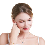 925 Silver Zircon Mermaid Tail Pendant Charm for Necklace