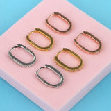 925 Silver Zircon Hoop Earrings 14k Small Earring
