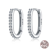 925 Silver Zircon Hoop Earrings 14k Small Earring