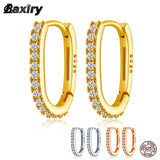 925 Silver Zircon Hoop Earrings 14k Small Earring