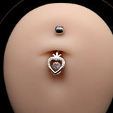 925 Silver Zircon Strawberry Belly Piercing Body Jewelry Beach Belly Ring