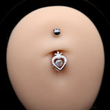 925 Silver Zircon Strawberry Belly Piercing Body Jewelry Beach Belly Ring