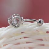 925 Silver Zircon Strawberry Belly Piercing Body Jewelry Beach Belly Ring