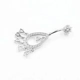 925 Silver Water Droplets Belly Button Ring Navel Piercing Body Jewelry
