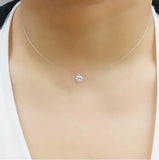 925 Silver Zirconia Pearl Choker Necklace Wedding Jewelry