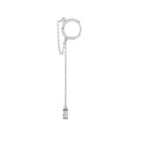 925 Silver Zirconia Tassel Earrings Minimalist Gift