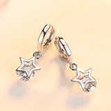 925 Silver Zirconia Star Stud Earrings for Women