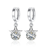 925 Silver Zirconia Star Stud Earrings for Women