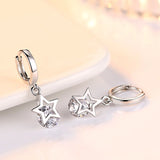 925 Silver Zirconia Star Stud Earrings for Women