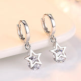 925 Silver Zirconia Star Stud Earrings for Women