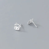 925 Silver Zodiac OX Cow Stud Earrings For Girl