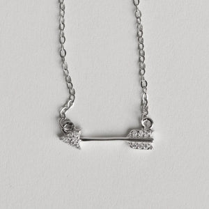 925 Silver Arrow Necklace Pendant Women Lady Gift
