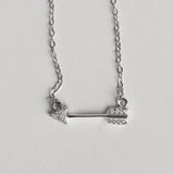 925 Silver Arrow Necklace Pendant Women Lady Gift
