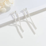 925 Silver babysbreath Earrings Women Wedding Jewelry