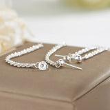 925 Silver babysbreath Earrings Women Wedding Jewelry