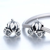 925 Sterling Silver bead carriage Charm Bead Fit European Bracelet Necklace