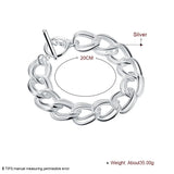 925 Silver Double twist Chain Bracelet Women Wedding Jewelry