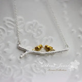 925 Silver Birdie Necklace Pendant Women Lady Gift