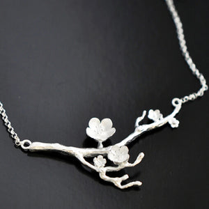 925 Silver Floral Necklace for Women