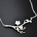 925 Silver Floral Necklace for Women