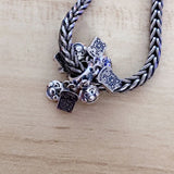 925 Silver Toast Bread Charm Bead for European DIY Jewelry