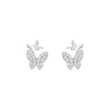 925 Silver Butterfly Earrings Wedding Accessories