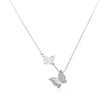 925 Silver Butterfly Necklace for Women Lady Gift
