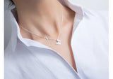 925 Silver Butterfly Necklace for Women Lady Gift