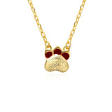 925 Silver Cat's Paw Necklace Pendant Women Lady Gift