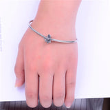 925 Silver cz Windmill Charm Bead for Bracelet Necklace