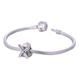 925 Silver cz Windmill Charm Bead for Bracelet Necklace