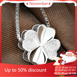 Sterling Silver Clover Necklaces & Pendants for Women Lady Gift