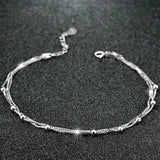 925 Silver Anklet Lucky Beads Enkelbandje