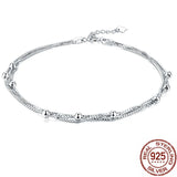 925 Silver Anklet Lucky Beads Enkelbandje