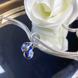 925 Sterling Silver flower Pendant, DIY fine beads for Charm Bracelet Jewelry