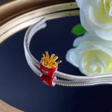 925 Sterling Silver flower Pendant, DIY fine beads for Charm Bracelet Jewelry