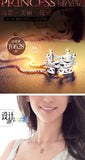 925 Silver Crown Necklace Pendant Women Lady Gift