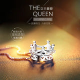 925 Silver Crown Necklace Pendant Women Lady Gift