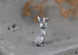 925 Sterling Silver Cat Pendant Charm Necklace