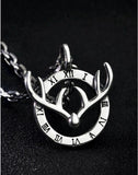 925 Silver deer horn Pendant charm men women