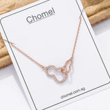 925 Silver Double Gourd Necklace Choker for Women Fine Jewelry Singapore Chomel