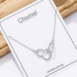 925 Silver Double Gourd Necklace Choker for Women Fine Jewelry Singapore Chomel