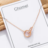925 Silver Double Necklace Choker Ins Full Diamond Singapore Chomel Fine Jewelry