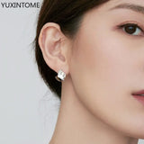 925 Silver Origami Geometric Stud Earrings
