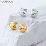 925 Silver Origami Geometric Stud Earrings