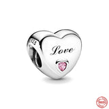 925 Silver Family Heart Letter Charms for Bracelet Making