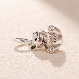 925 Silver Sweet Cat Charm for DIY Jewelry Making
