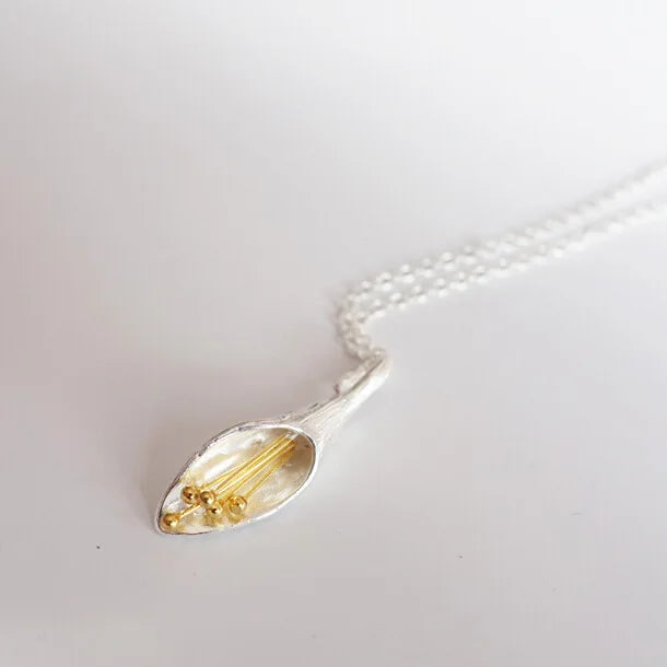925 Silver Flower Necklaces & Pendants Women High Jewelry